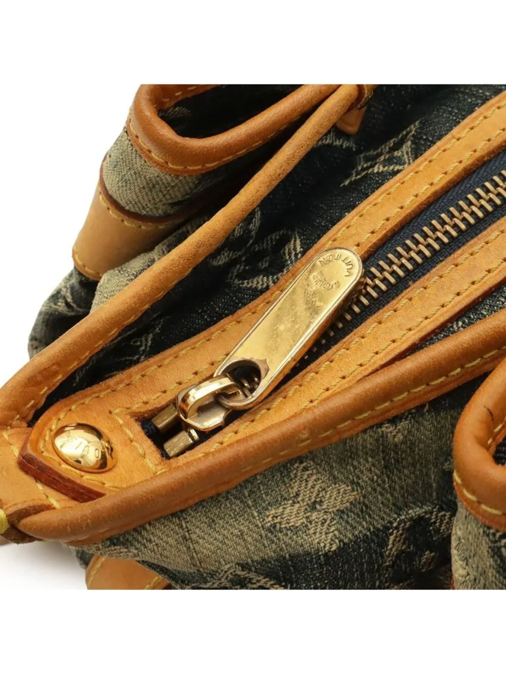Louis Vuitton Monogram Denim Porte Epol Rayet MM Shoulder Bag Blue